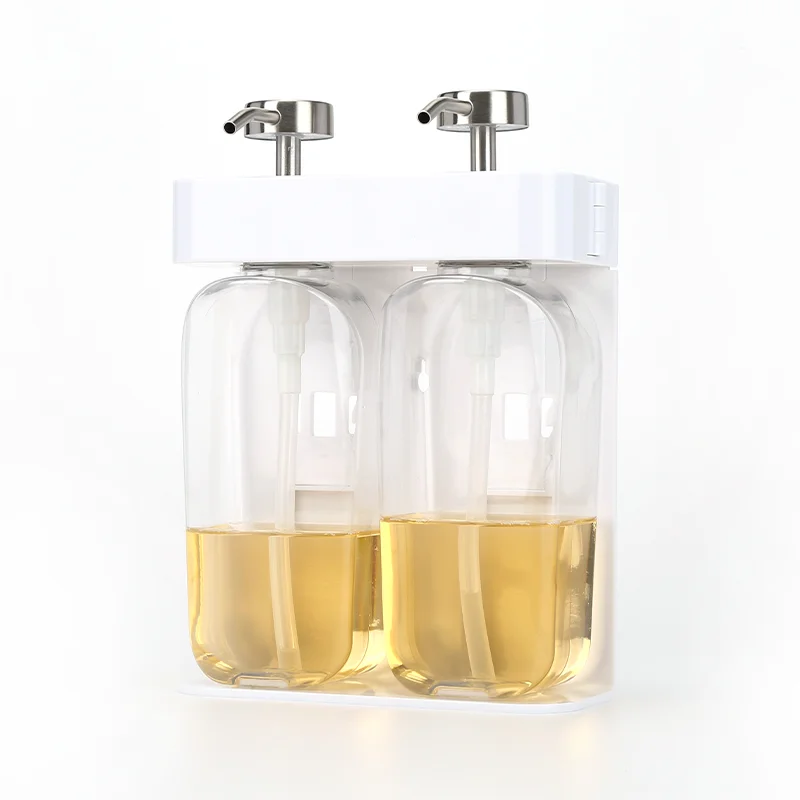 Double Hanging Shower Gel Dispenser & Simplicity Hand Soap Dispenser Bottle & Liquid Soap Plastic Bottle For Hotel