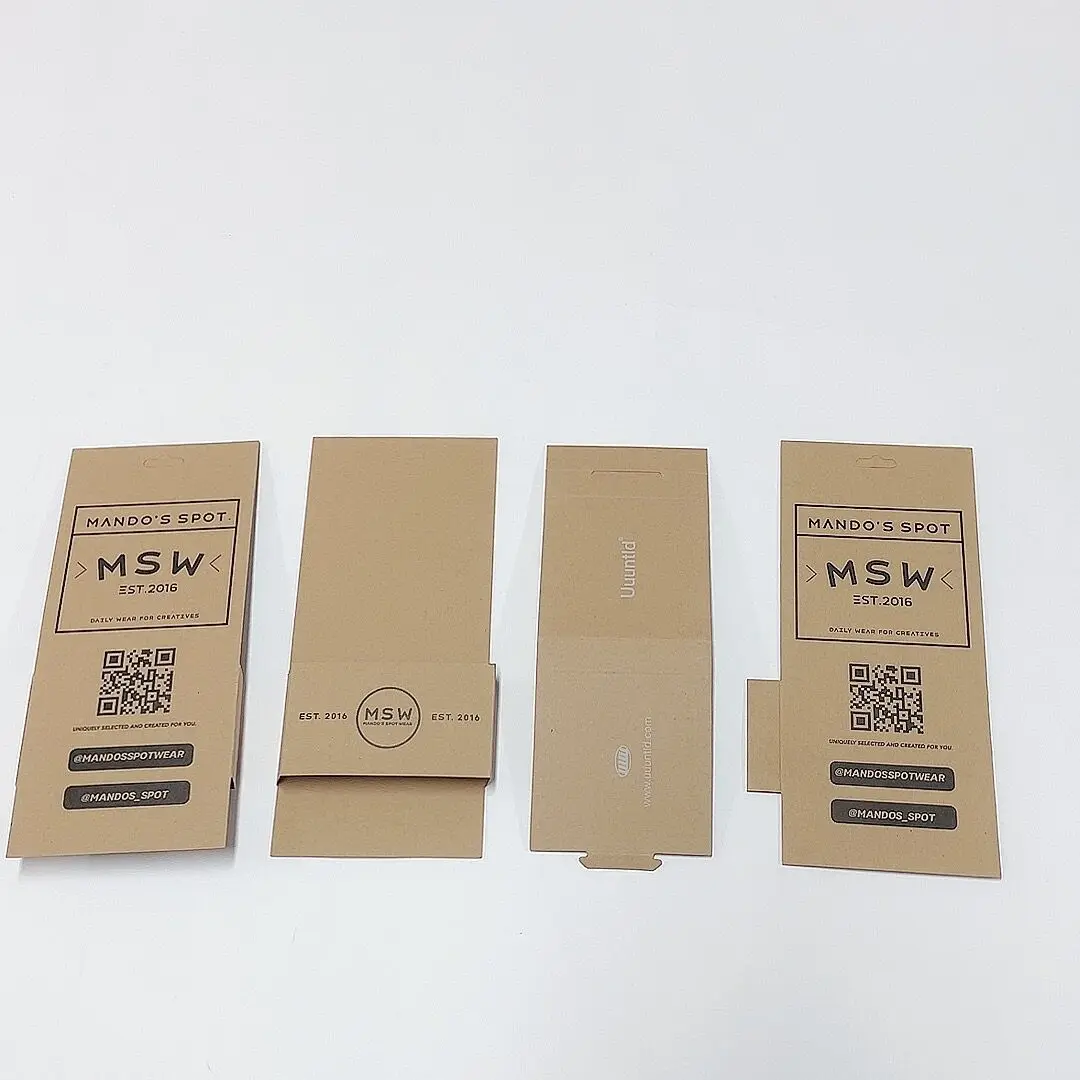 Customized Printed Logo Paper Cardboard Packaging Wrapping Card Custom Sock Box factory