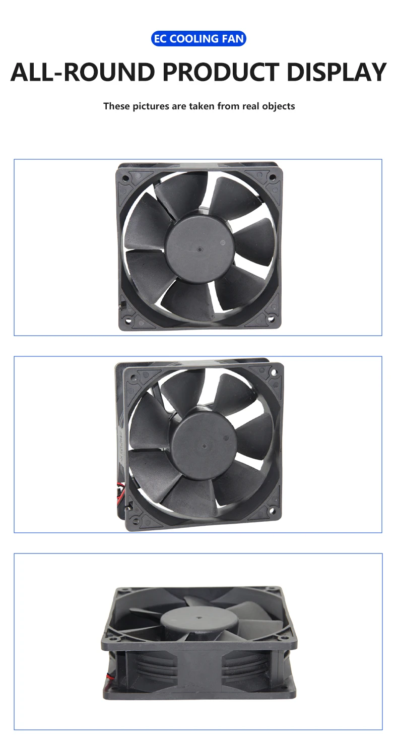 Industrial Brushless Fan, 120x120x38, 110V, 220V, 240V - detail 12