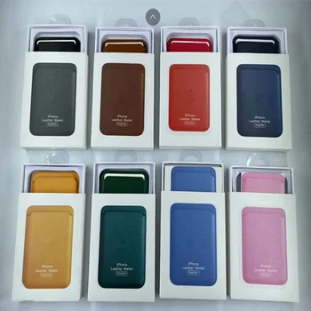 New High Quality Maggsafe Leather Case Wallet For Apple iPhone 13 Pro 12 Mini 12 Pro Max Magnetic Card Bag With Logo