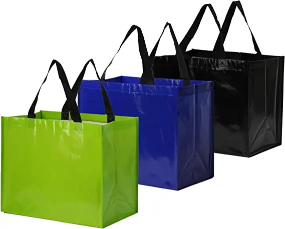 DALIX 20 Inch Extra Large Reusable Grocery Totes - 12 Pack Zippered Shopping Bags Red