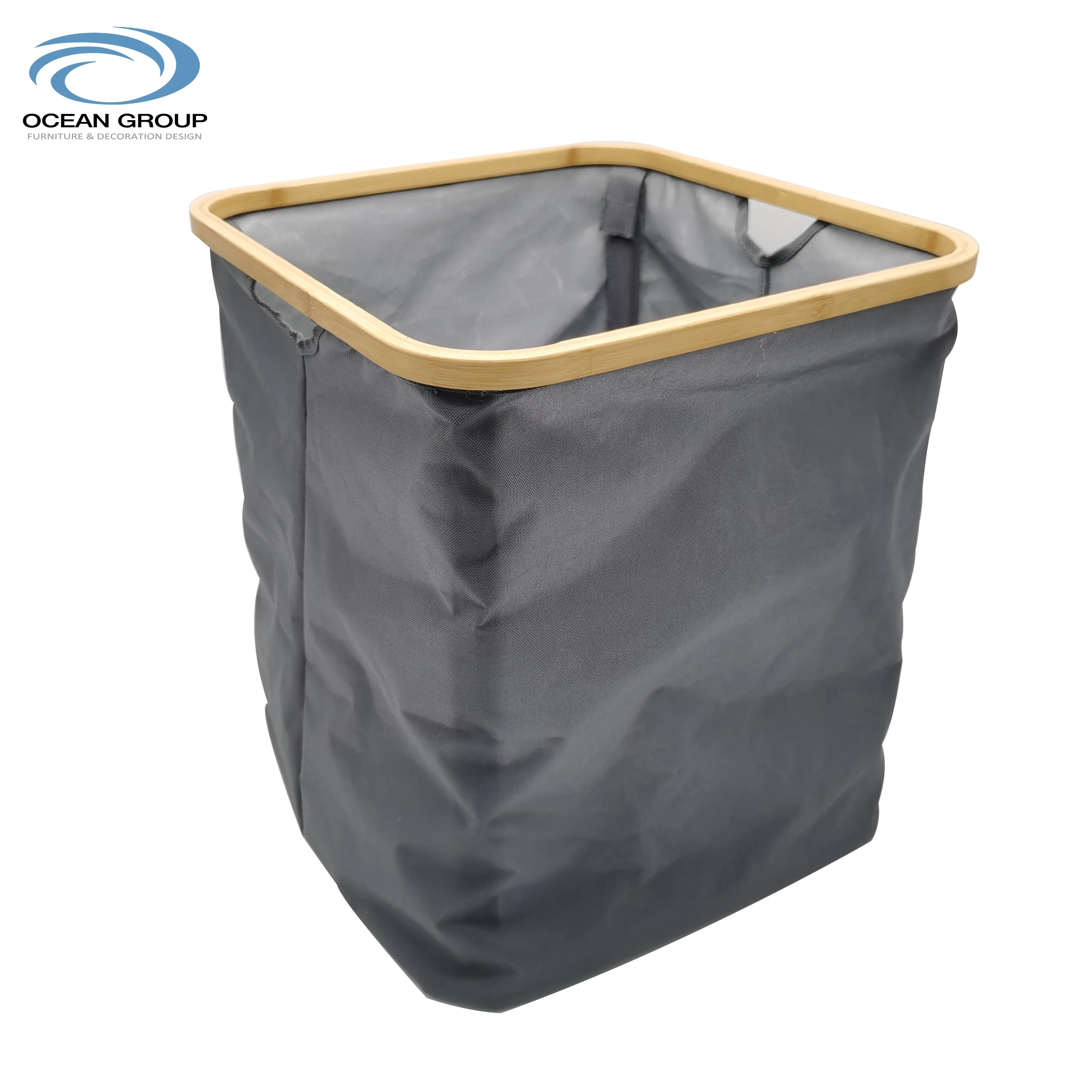 foldable canvas laundry basket bamboo laundry hamper basket