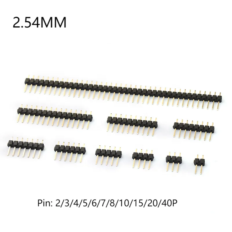 2 54mm Single Row Pin Header Vertical Right Angle Dip Smt 1 5pins 5pin