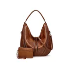 Handbags Customized Handbags For Women PU Leather Shoulder Bags Fashion Hobos Bags Large Purse Set 2pcs
