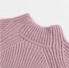 Long Tops Baby Girl Knit Sweater Kids Solid Long Sleeve High Neck Pullover Shirts Tops Fall Winter Outwear Clothes