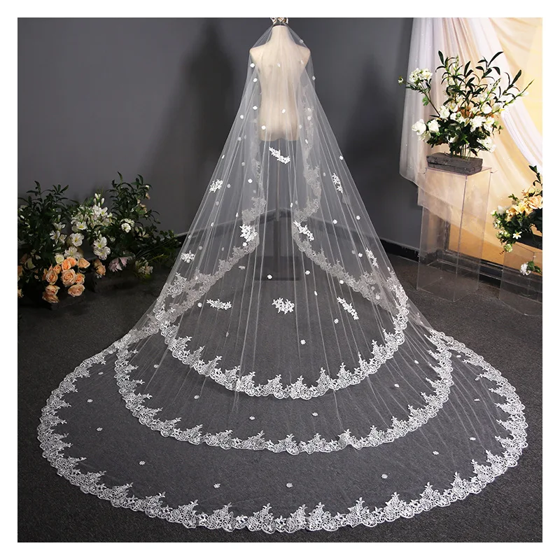 Bride Long Lace Bridal Veil Fairy Wedding Long Tail Veil - Buy Bridal  Veil,Long Tail Veil,Bridal Wedding Veil Product on Alibaba.com