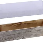 Decorative White Rectangle Whitewashed Wooden Inner Floral Natural Centerpieces Rustic Decorative Big Flower Box Mould