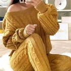 Womens Sweater Plus Size Womens Knitted Leisure Sets Chunky Knit Sweater Set Knit Set Plus Size