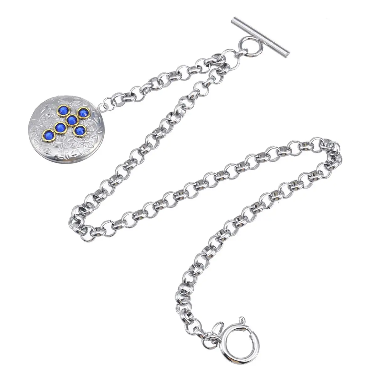 Retro Vintage Alloy Single/double Albert Pocket Watch Holder Chain