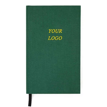 green A5 fabric books covers notebook customizable size  with custom logo notebook for gift or promotion
