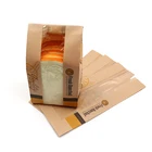 Bakery Paper Factory Price Baked Toast Sandwich Bakery Bread Kraft Paper Bag Packaging Pouch With Window