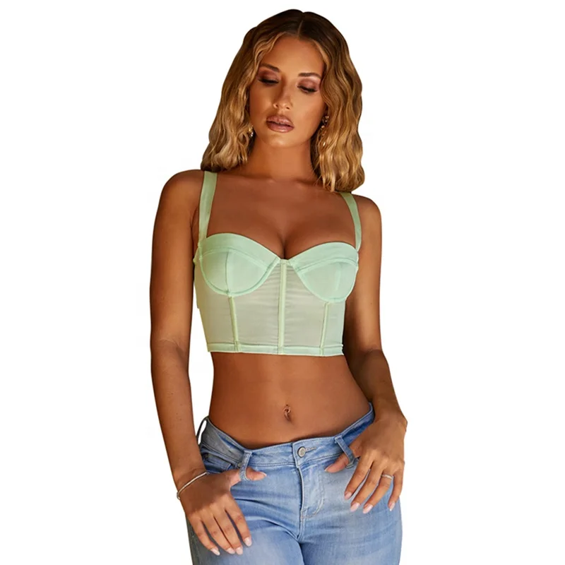 black crop bustier