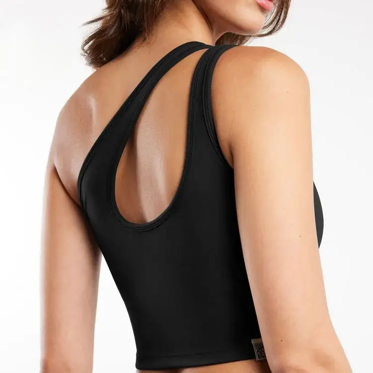 ECBC Wholesale Women Customized  Crop Top Active Wear Sports Bra Workout One Shoulder Sexy Yoga Bra