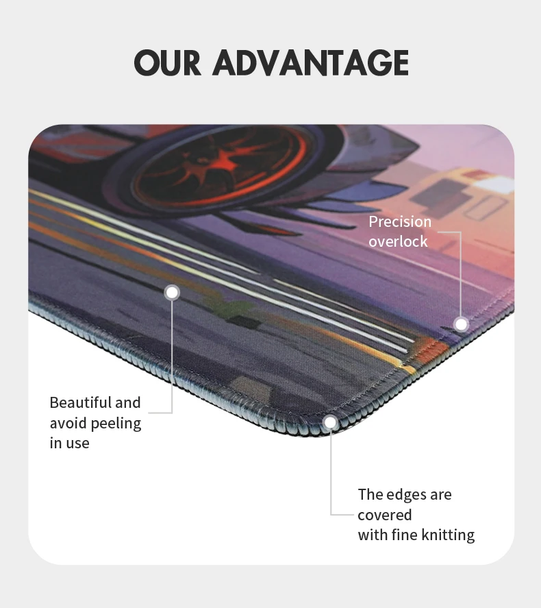 U-HOME Professional Office Shortcut E Sport Mouse Pad 3mm Rubber Gaming Mouse Mat Round Multicolour