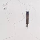 Black Diamond Promotion Black Hematite Electro-Plating Women Earrings Charms Jewelry Black Diamond Cup-Chain Earrings