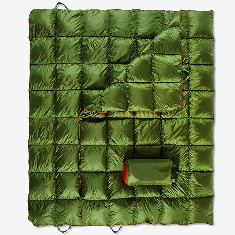best packable travel quilt blanket windproof puffy camping blanket