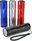 Flash Colorful Aluminum Flashlight Mini Waterproof Torch 9 LED 3AAA Pocket Flash Light