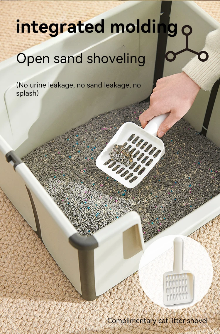 New High Quality Semi-enclosed Foldable Cat Litter Box Large Capacity to Prevent Cat Litter From Being Taken Out Pet Supplies manufacture