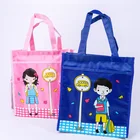 Handbag Large-capacity School Tutorial Bag Double Layer Student Handbag Cartoon Printing Portable Chest Bag