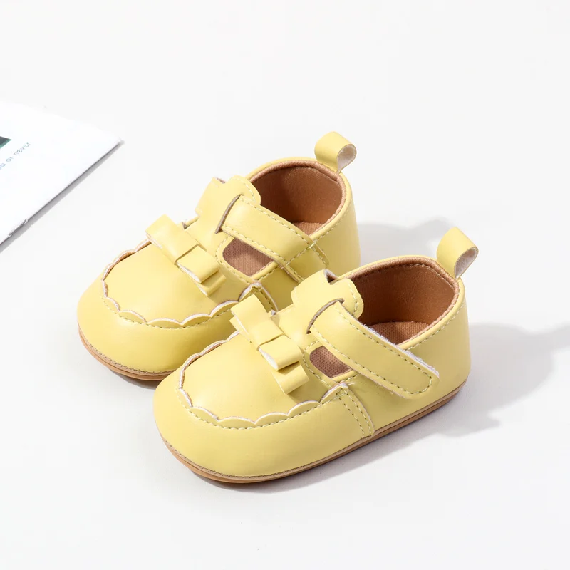 High Quality Solid PU Leather Baby Girl Shoes Breathable Anti-Slippery Dress Shoes for Spring Winter Fashion Trend Features factory