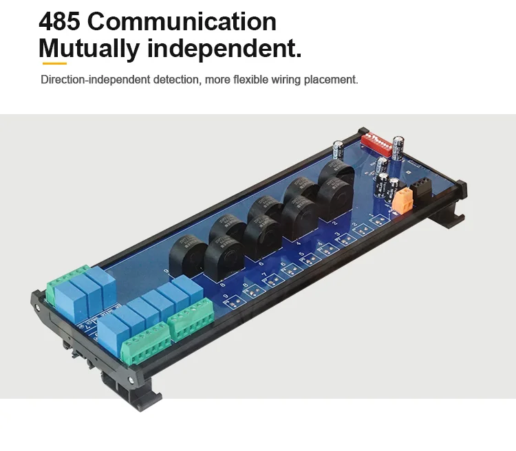 product huaqingjun 9 channel rs485 current voltage transformer detect module rs485 modbus acquisition module-8