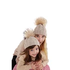 Winter Women Beanie Mommy And Me Winter Luxury Women Knitting Designer Winter Hats Custom Beanie With Pom