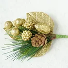 Decorative High Quality Beautiful Christmas Decorative Artificial Red Berry And Pine Cone For Indoor
