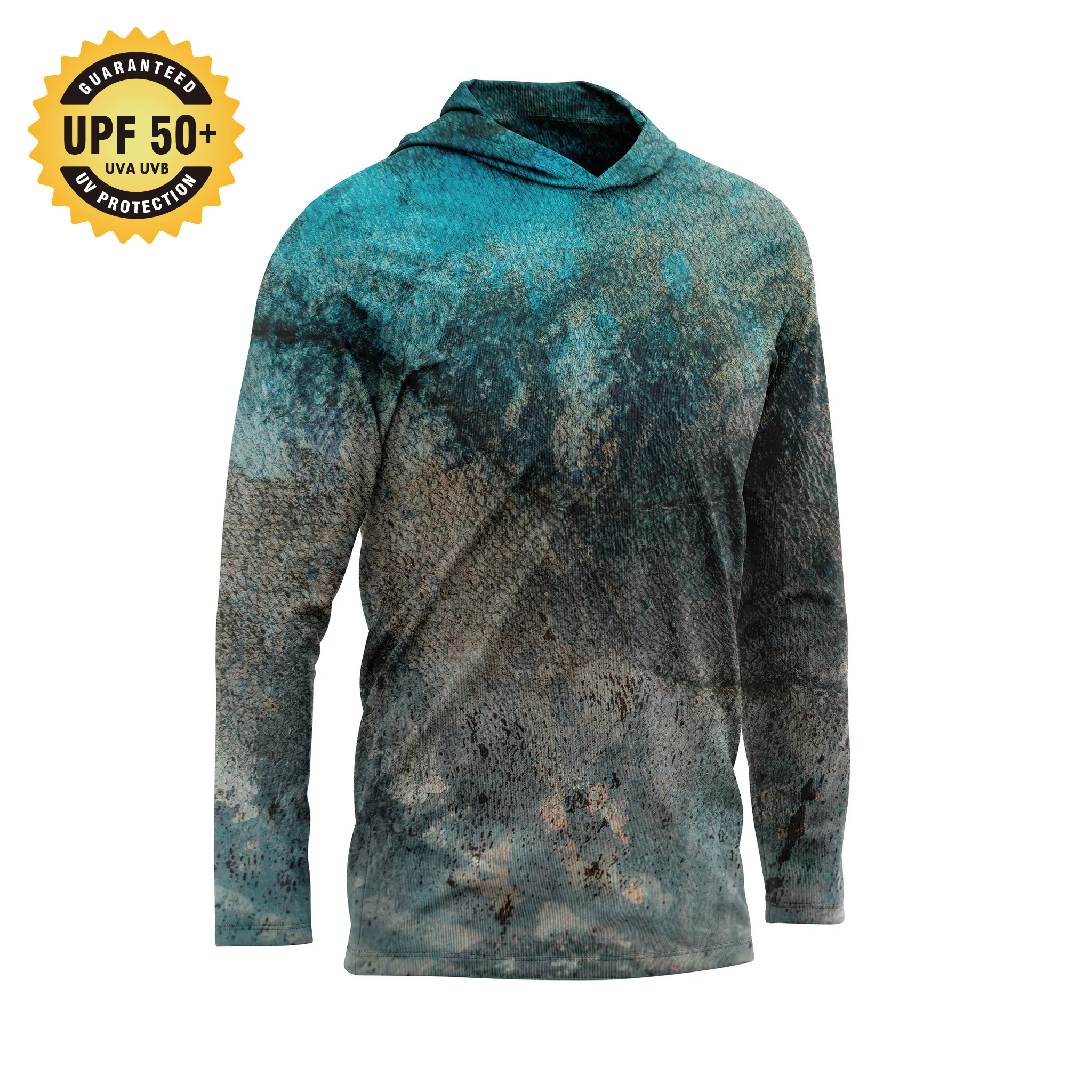 High Quality Fishing Shirts UPF50+ Polyester Sunscreen Dry Fit Waterproof Quick Dry UV Camisa Hoodie Performance Fishing Shirts