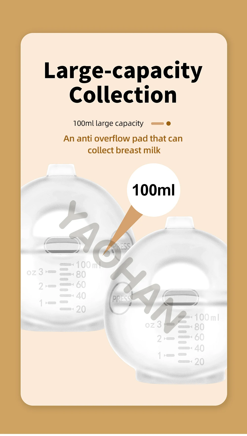 Portable Silicone breast feeding bra Hand-Free Wearable Breast Pump Manual Breast Milk Collector for Baby & Kids Dining