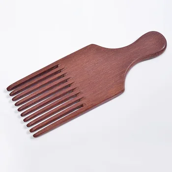 nature bamboo wood Hair Pick Comb wholesale, free customize logo