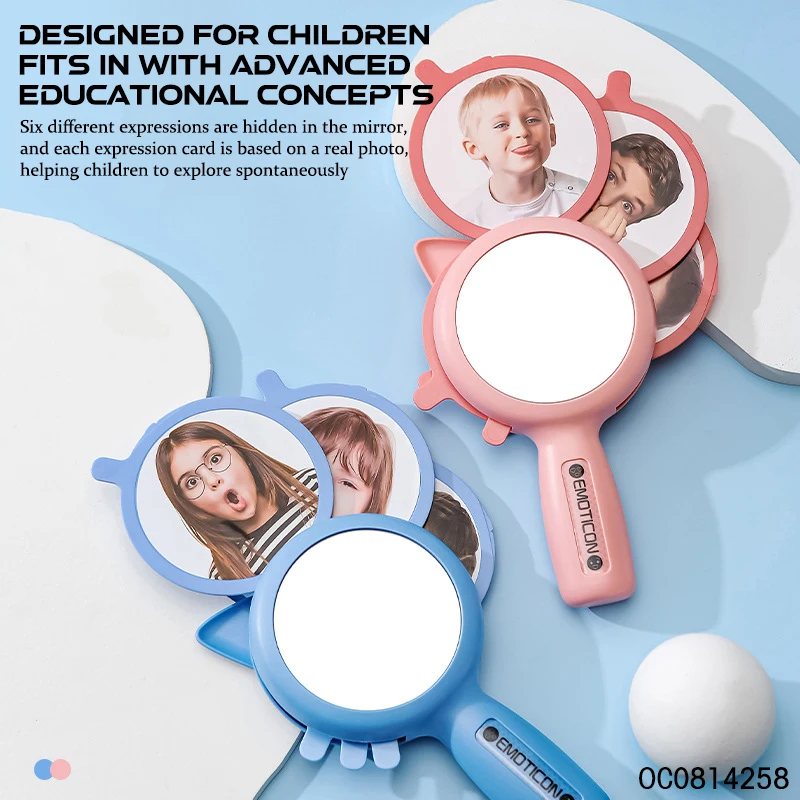 Funny interactive games baby face emotions mirrors toy for kids
