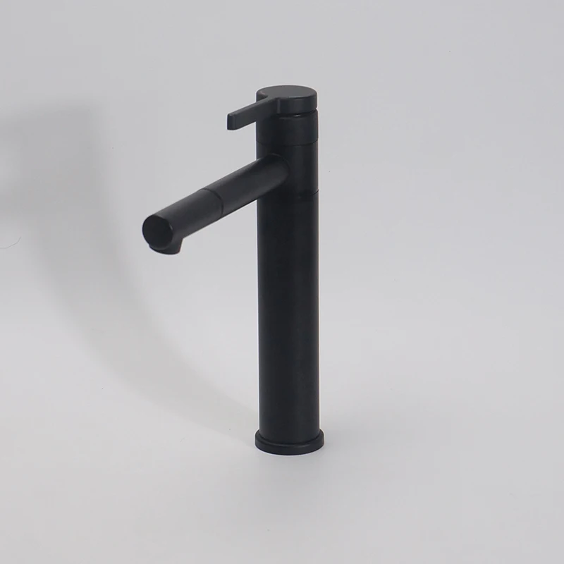 Tarpul Wholesale Deck Mounted Single-Hole Bathroom Faucet Black Matte Brass Hot Cold Water Mixers Kitchen Stainless Steel Basin manufacture