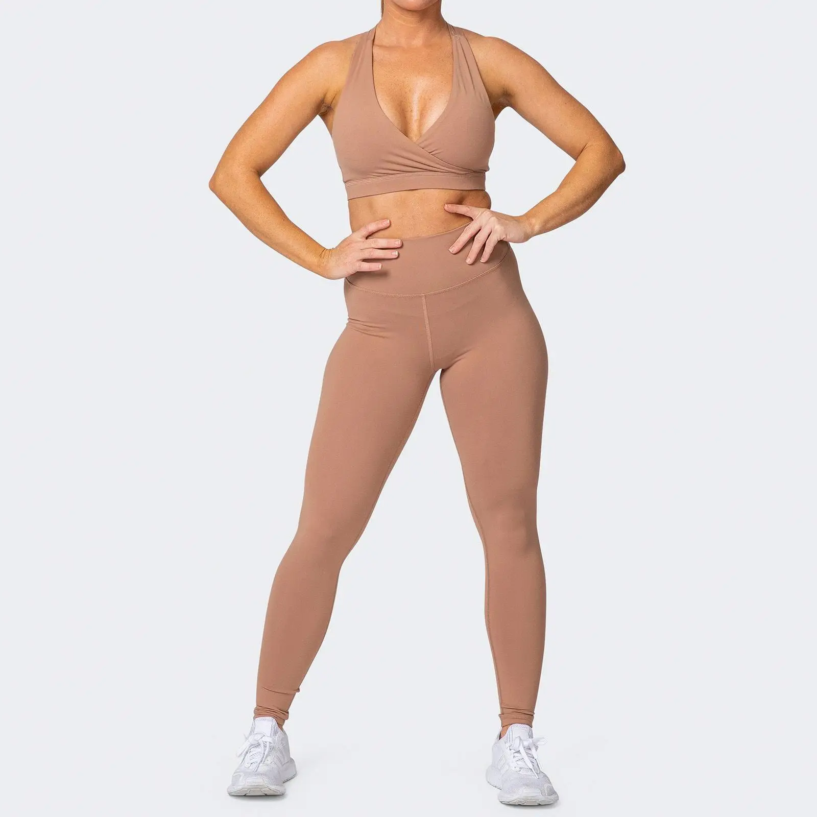 ECBC  custom logo workout tops gym fitness padded strappy seamless plus size sports bra for woman