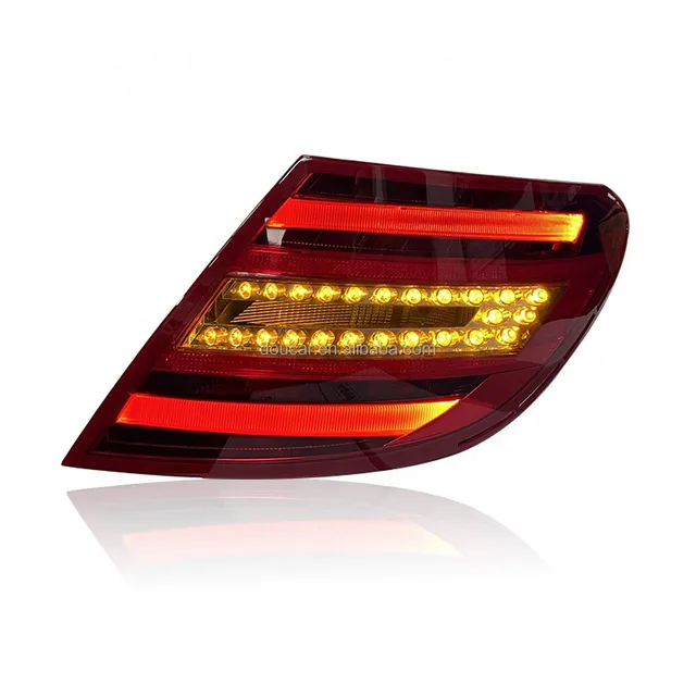 DOUCAR Benz Tail Lights for C Class 2009-2012 W204 LED Tail Lamps modified Taillights DRL Auto Lighting Systems