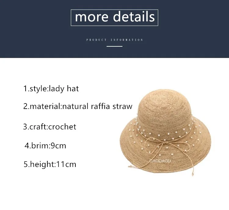 D Bulk Promotional Crochet Raffia Straw Boater Hats For Women Cloche