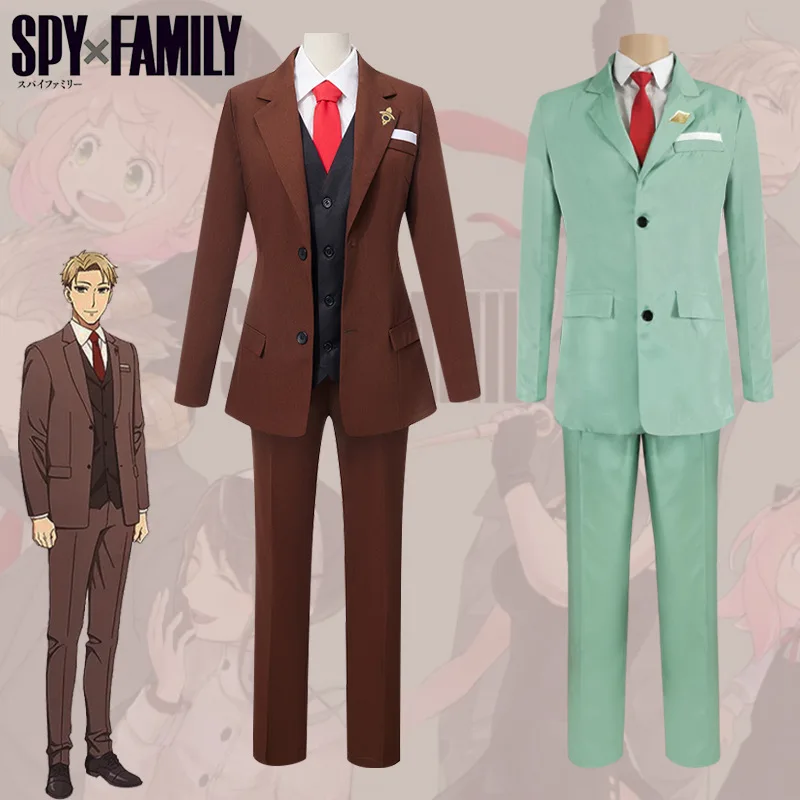 Anime Spy X Family Loid Forger Cosplay Costume Green Brown Suit Short Blond  Wig Twilight Outfit Shirt Tie Men Blazer Halloween - Buy Spy Family Anime,Spy  X Family,Suits And Blazers For Men