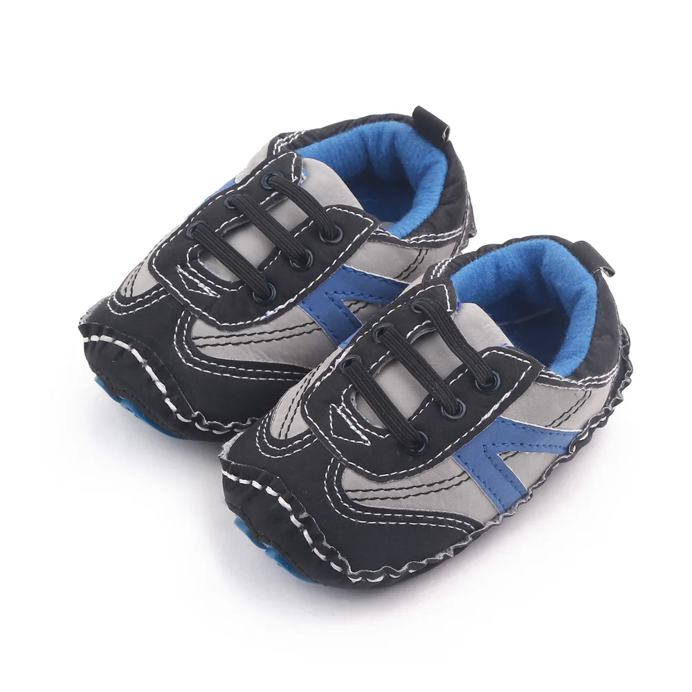 Mixed Color Maze Soles Baby Boys Elastic Hand-stitched Fashion Trend Toddler Shoes supplier