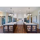 Island Custom Home Furniture Double Island Plywood Shaker Style Kitchen Cabinets With Build In Oven