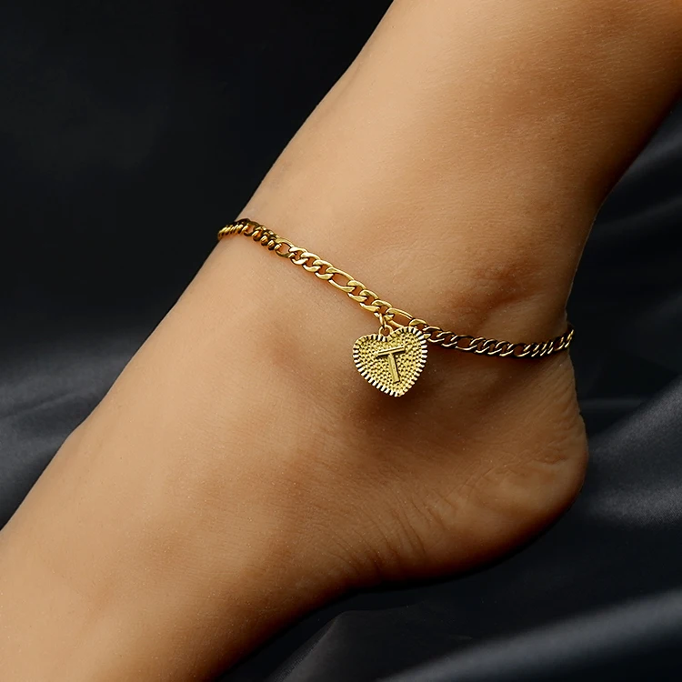 cute initial anklets