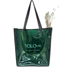 Handbag Ladies Fashion Translucent Plastic Handbag Waterproof Transparent Handbag Neon Beach Bag Shopping Bag