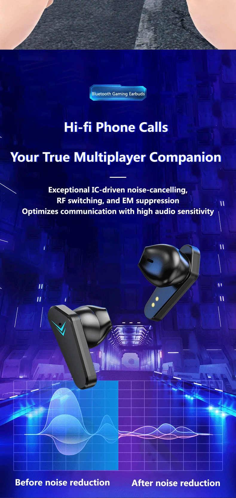 Earbuds Tws X15 True Wireless Stereo Gaming Earbuds Digital Display Esport Headset Bt Compatible 6782