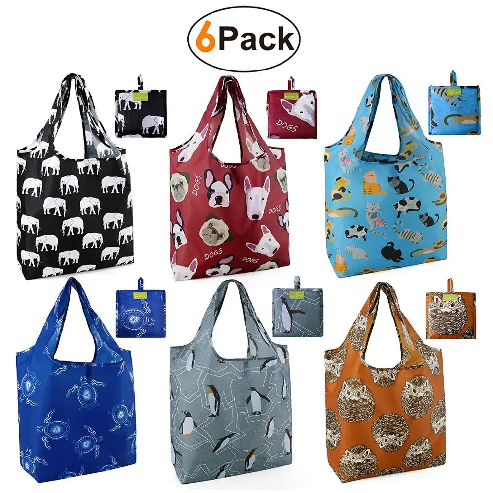 Eco Friendly Reusable Foldable Shopping Bag Design: Sheep 