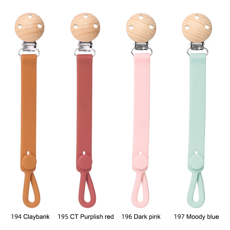 Baby Accessories Customized Pacifier Clip Silicone Baby Dummy Pacifier Holder Clips Chain Pacifier