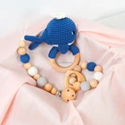 Toy Gift Set Crochet Whale Organic Wooden Baby Toothbrush Teether Toy Newborn Baby Gift Set Rattle Teether