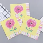Printed Napkins Printed Printed Flowers Virgin Wood Pulp Designs Decorative Disposable Paper Napkins