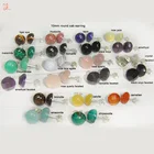 Rhodonite Natural Pink Color Rhodonite Cabochon Stud Earring With Standard Silver