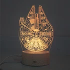 Pattern 7 Colorful Change Energy Saving USB Led Night Lamp Kids Room Decoration Lamparas 3d Led Night Lamp