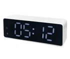 Fm Radio Fm Whole Mirror Alarm Clock Portable FM Radio TF Card Digital LED Desk Clock Speaker
