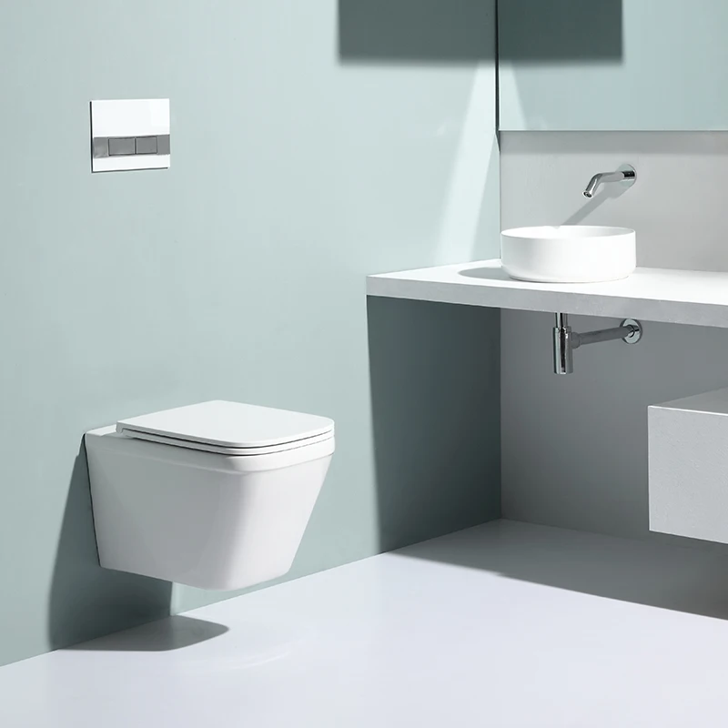 Products Description More details Name Wall-hung toilet Rimless Model BF2472 Size 530*345*350mm Flushing Washdown & Rimless Roughing-in p-trap 180 mm Certification CE/ROHS Water consumption 3 & 6 L Warranty 1 Year Material Ceramic Cover Soft close UF Load bearing 400KGS Cleaning Self-cleaning The wall hung toilet price includes seat cover, ceramic bowl & installation screw, not including the cistern RIMLESS WALL HUNG TOILET - Wall hanging WC - Strong rimless flushing - Slow down seat cover design SPACE SAVING - Easy installation - Easy cleaning - Combined with concealed cistern HIGH QUALITY -High quality ceramic - Nano coating Different Covers BF2472 BF2472D Size BF2472E Our Advantages High Quality Exquisite VS Rough BEFEN pays attention to details and serves customers with high-quality products. Value-Added Services Exquisite & High-Definition Photos If you have your own e-commerce platform or independent website, we can provide you with exquisite photos (Many Series). 3D design can be provided under long-term cooperation. Products Description More details Name Wall-hung toilet Rimless Model BF2472 Size 530*345*350mm Flushing Washdown & Rimless Roughing-in p-trap 180 mm Certification CE/ROHS Water consumption 3 & 6 L Warranty 1 Year Material Ceramic Cover Soft close UF Load bearing 400KGS Cleaning Self-cleaning The wall hung toilet price includes seat cover, ceramic bowl & installation screw, not including the cistern RIMLESS WALL HUNG TOILET - Wall hanging WC - Strong rimless flushing - Slow down seat cover design SPACE SAVING - Easy installation - Easy cleaning - Combined with concealed cistern HIGH QUALITY -High quality ceramic - Nano coating Different Covers BF2472 BF2472D Size BF2472E Our Advantages High Quality Exquisite VS Rough BEFEN pays attention to details and serves customers with high-quality products. Value-Added Services Exquisite & High-Definition Photos If you have your own e-commerce platform or independent website, we can provide you with exquisite photos (Many Series). 3D design can be provided under long-term cooperation.