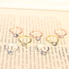 Wedding Diamond Wedding Ring Electroplated Gold Silver Rose Gold